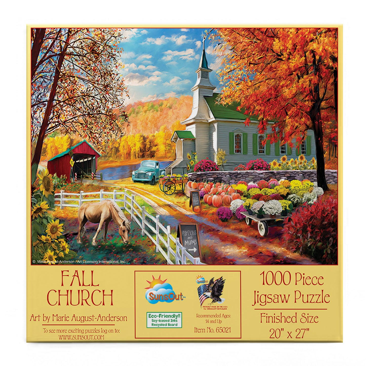 Fall church 1000 pc  Jigsaw Puzzle 65021