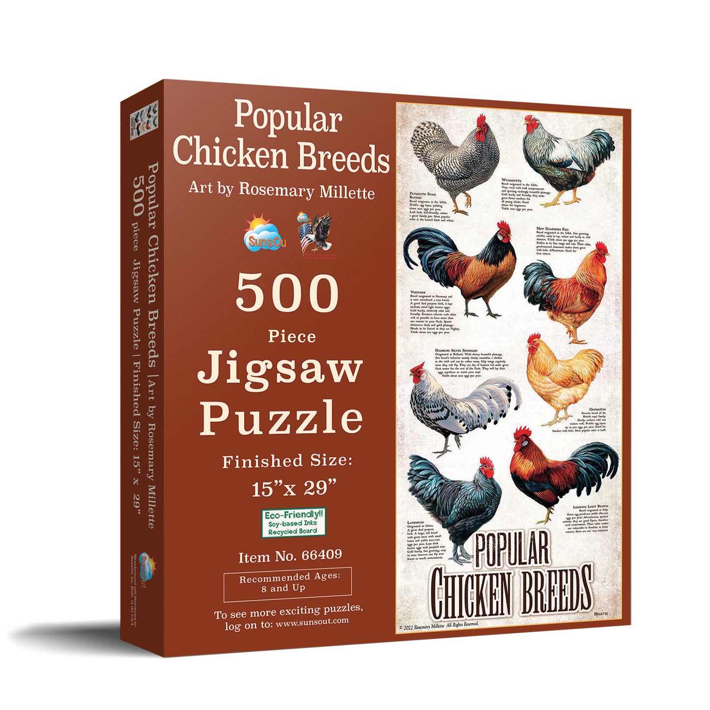 Popular Chicken Breeds 500 pc  Jigsaw Puzzle 66409