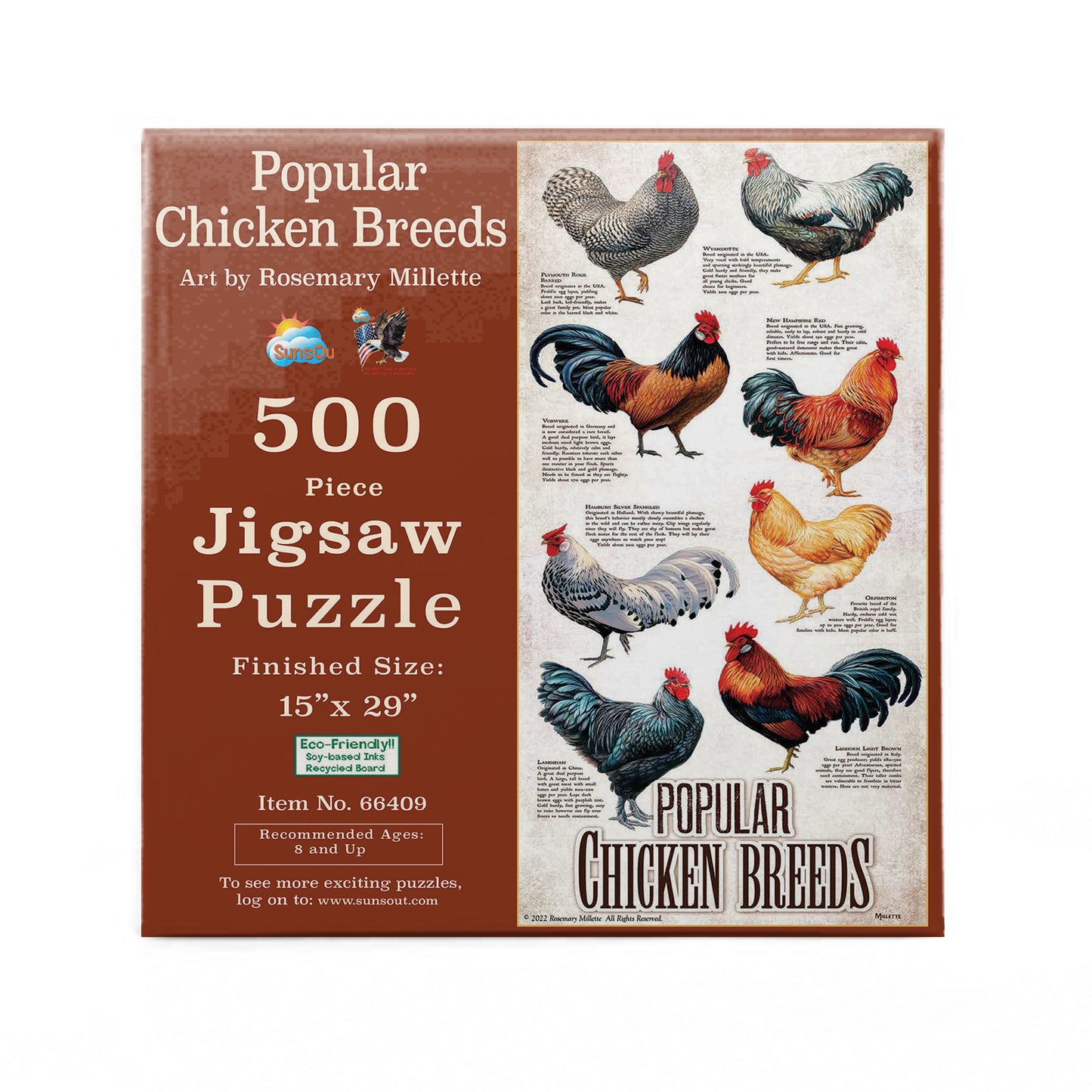 Popular Chicken Breeds 500 pc  Jigsaw Puzzle 66409