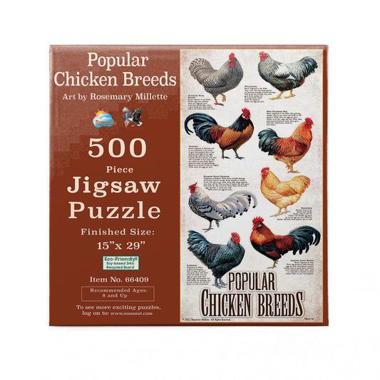 Popular Chicken Breeds 500 pc  Jigsaw Puzzle 66409