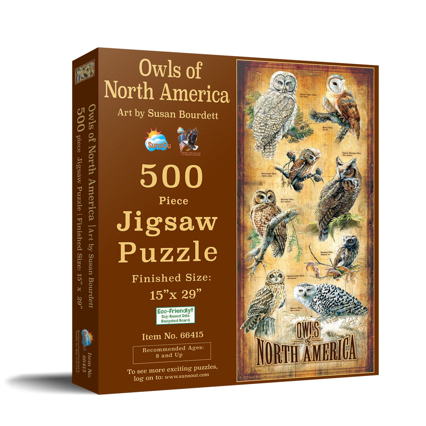 Owls of North America 500 pc  Jigsaw Puzzle 66415