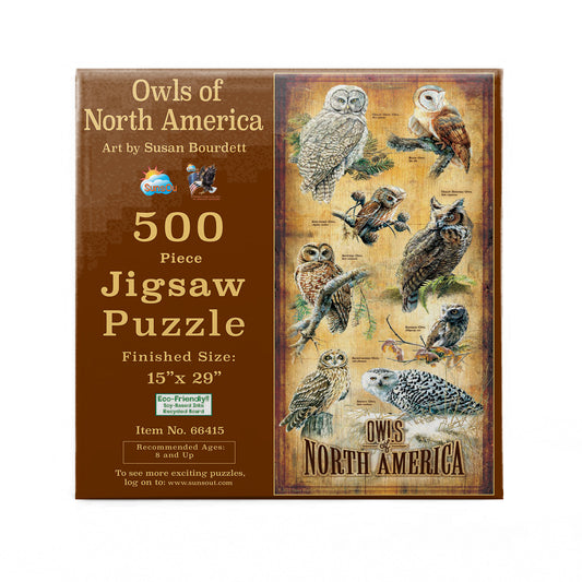 Owls of North America 500 pc  Jigsaw Puzzle 66415