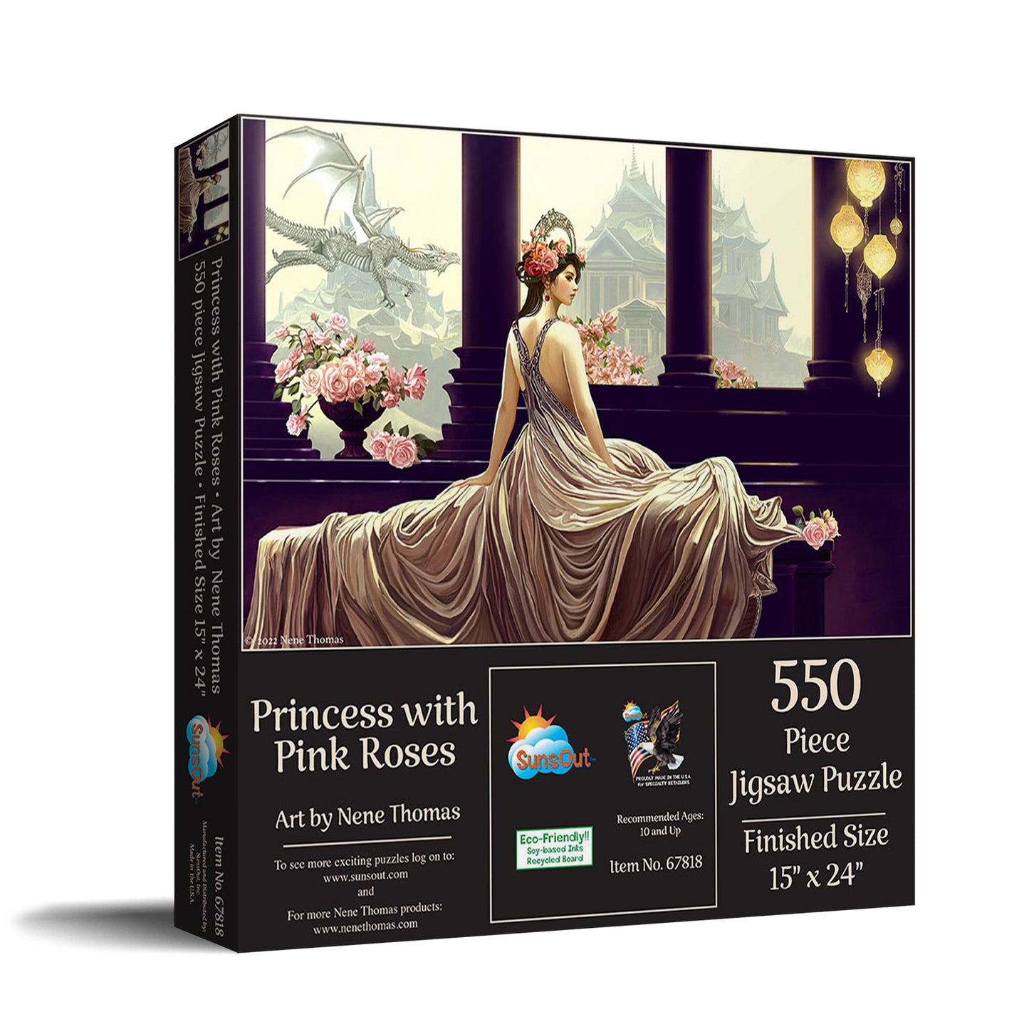 Princess with Pink Roses 550 pc  Jigsaw Puzzle 67818