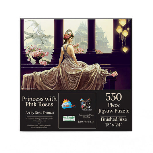 Princess with Pink Roses 550 pc  Jigsaw Puzzle 67818