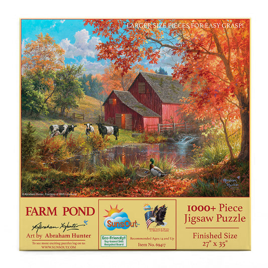 Farm Pond 1000 pc Large Pieces Jigsaw Puzzle 69417