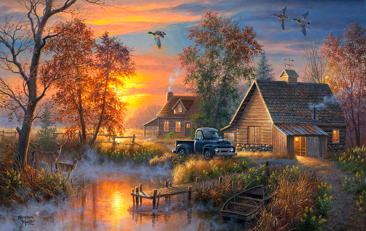 Misty Cabin 1000 pc  Jigsaw Puzzle 69433