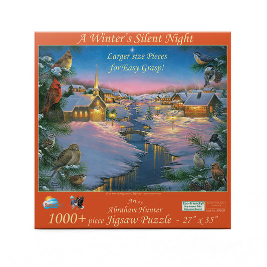 A Winter's Silent NIght 1000 pc Large Pieces Jigsaw Puzzle 69609