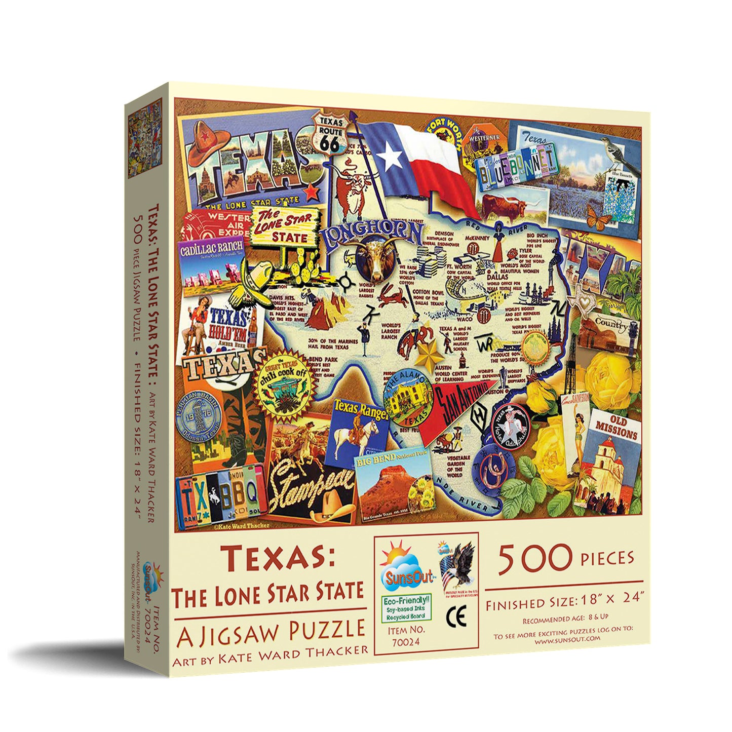 Texas: The Lone Star State 500 pc  Jigsaw Puzzle 70024