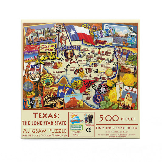 Texas: The Lone Star State 500 pc  Jigsaw Puzzle 70024