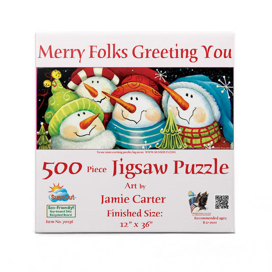 Merry Folks Greeting You 500 pc  Jigsaw Puzzle 70136
