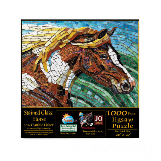 Stained Glass Horse 1000 pc  Jigsaw Puzzle 70701
