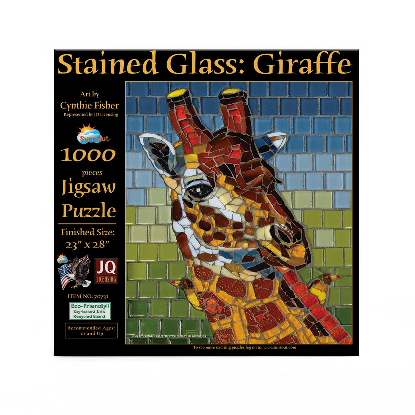 Stained Glass Giraffe 1000 pc  Jigsaw Puzzle 70731