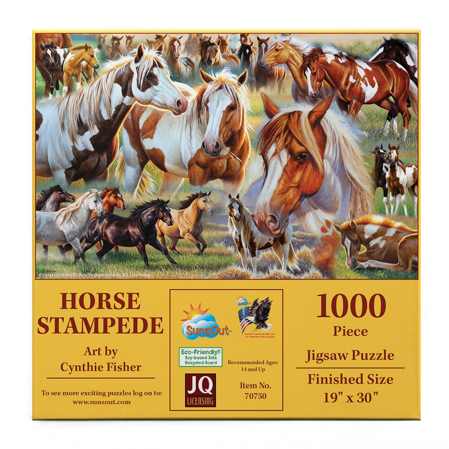 Horse Stampede 1000 pc  Jigsaw Puzzle 70750