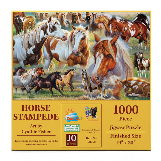 Horse Stampede 1000 pc  Jigsaw Puzzle 70750