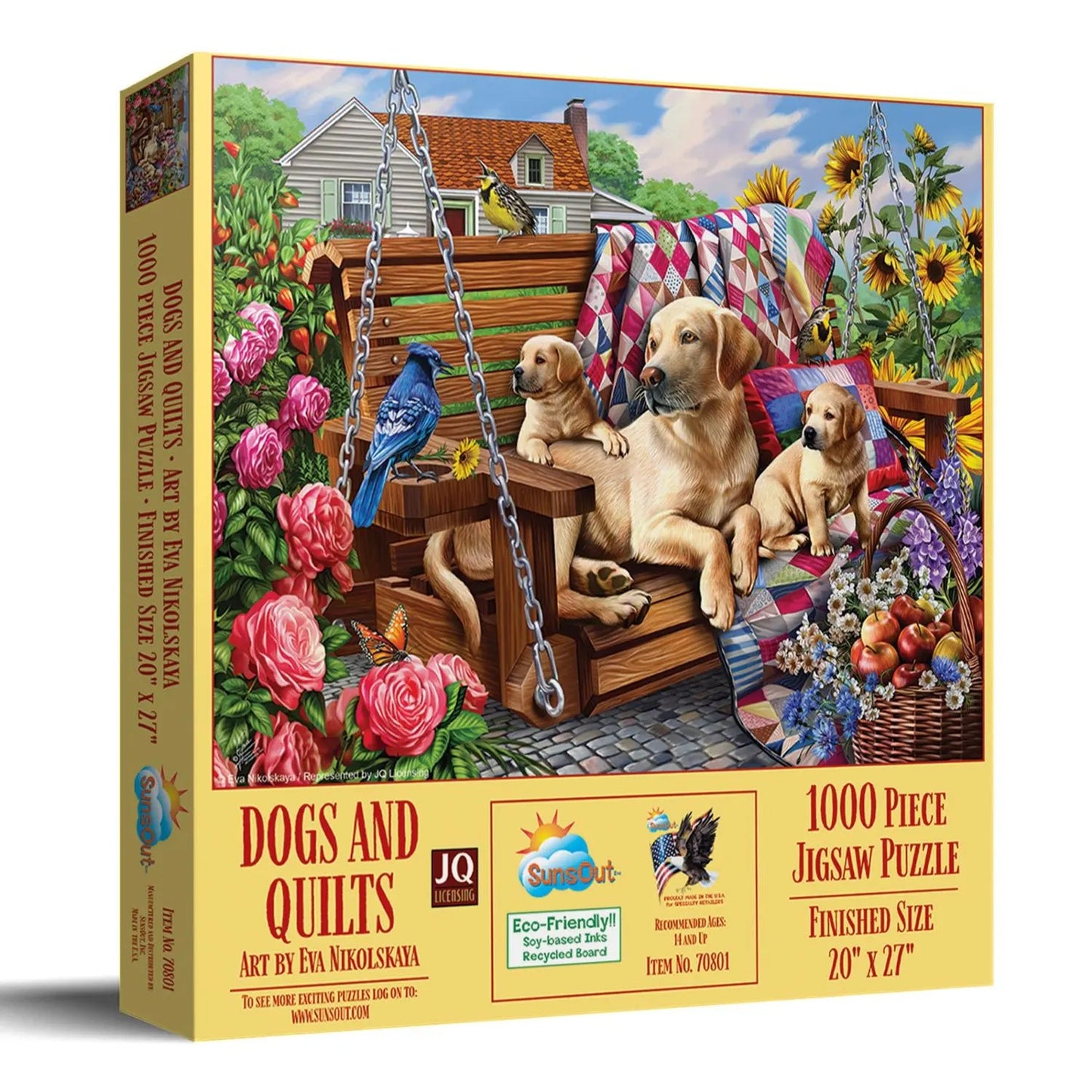 Dogs and Quilts 1000 pc  Jigsaw Puzzle 70801