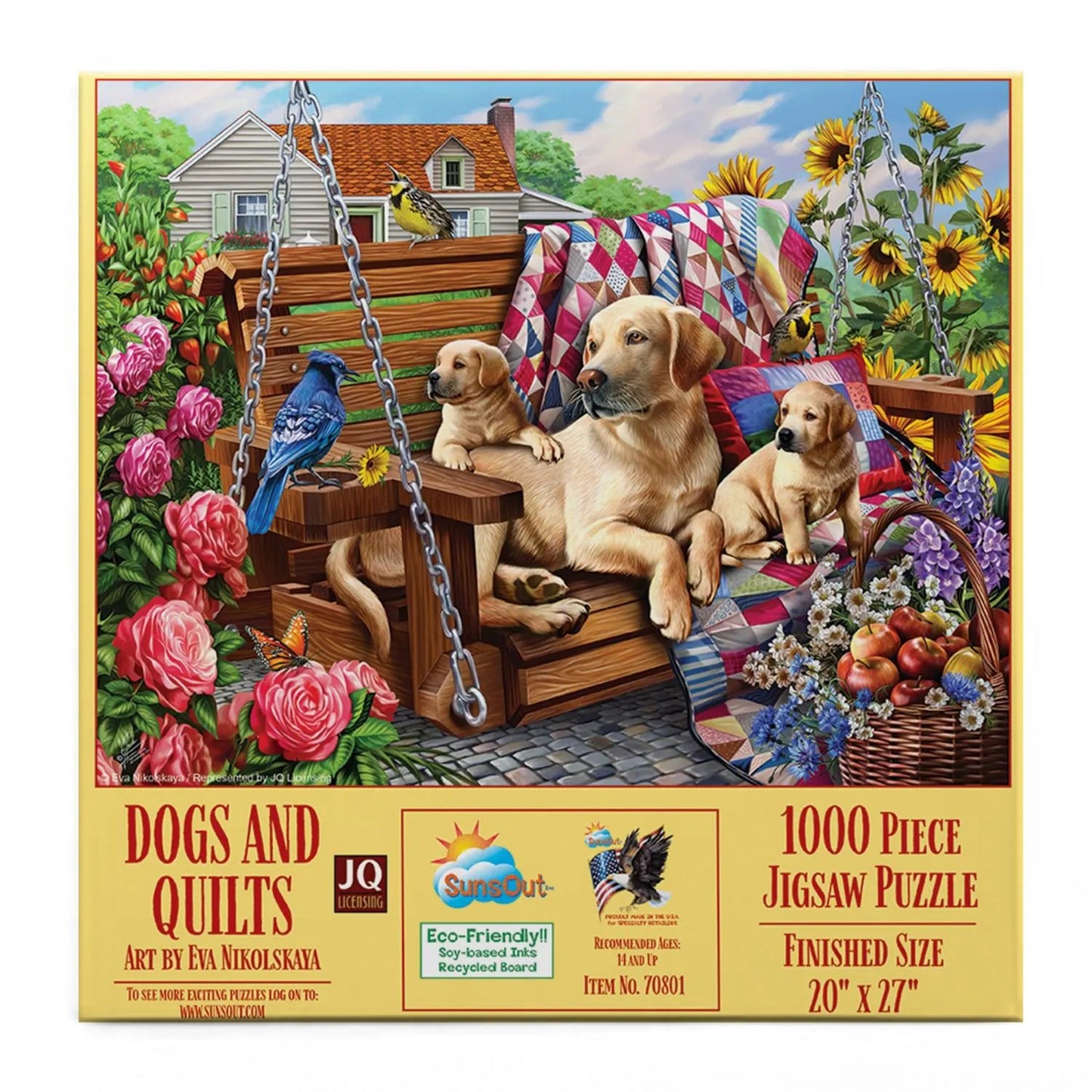 Dogs and Quilts 1000 pc  Jigsaw Puzzle 70801