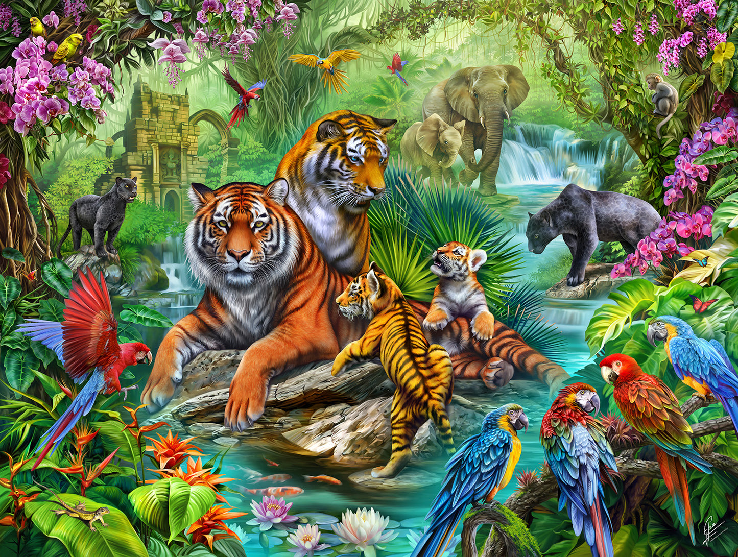 Tiger Jungle 500 pc  Jigsaw Puzzle 70806