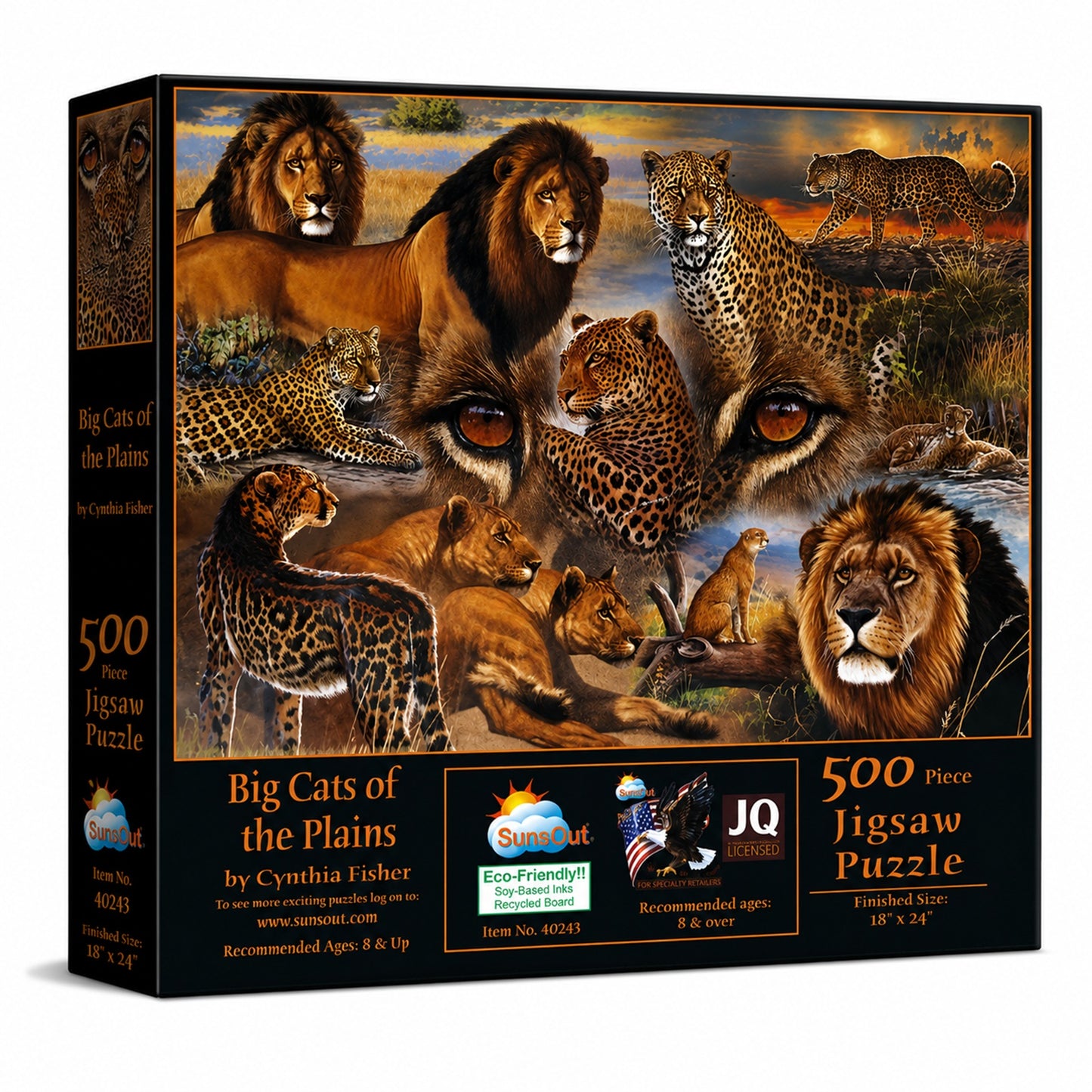 Big Cats of the Plains 500 pc  Jigsaw Puzzle 70934