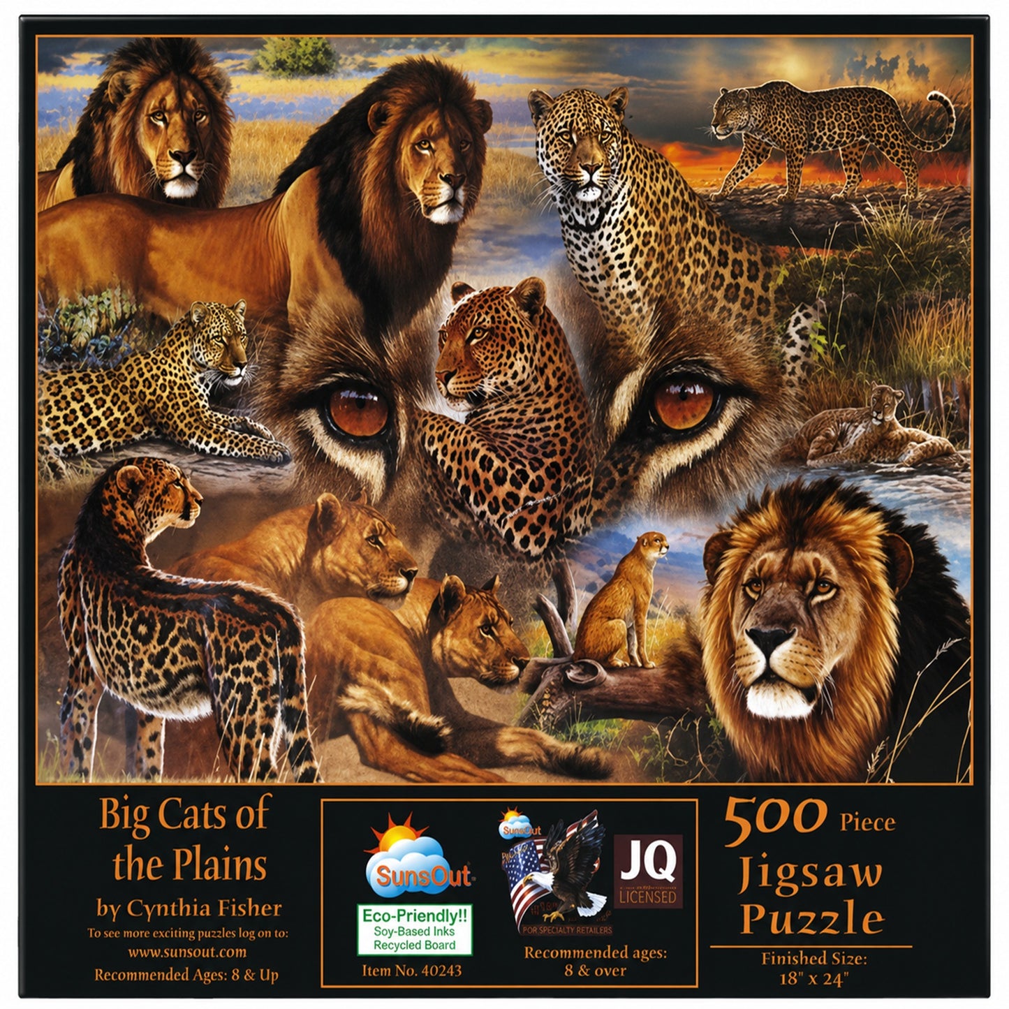 Big Cats of the Plains 500 pc  Jigsaw Puzzle 70934