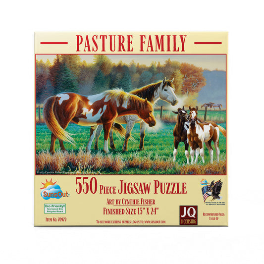 Pasture Family 550 pc  Jigsaw Puzzle 70979