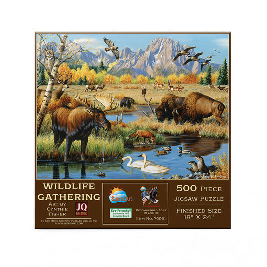 Wildlife Gathering 500 pc  Jigsaw Puzzle 70991