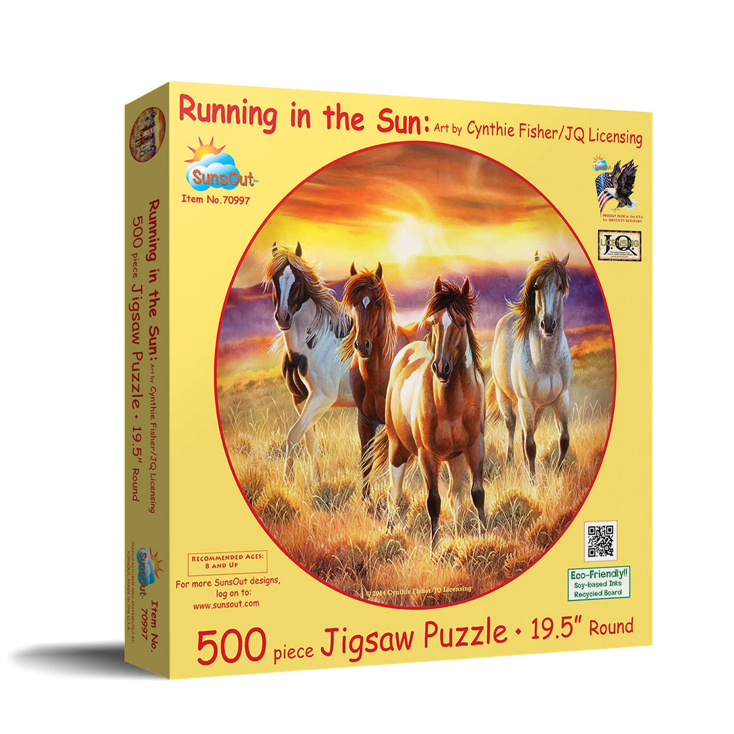 Running in the sun 500 pc Round Jigsaw Puzzle 70997