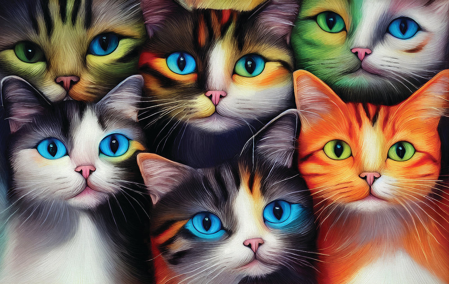 Six Cats the Cat Lady Fantasy 550 pc  Jigsaw Puzzle 71304