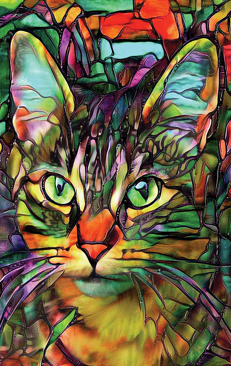 Cookie Stained Glass Cat 550 pc  Jigsaw Puzzle 71341