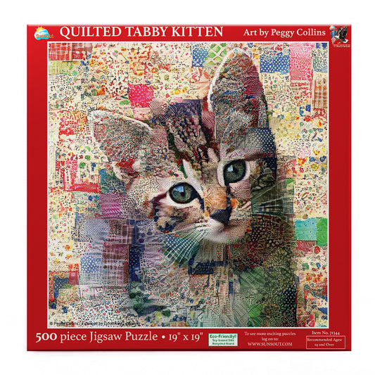 Quilted tabby Kitten 500 pc  Jigsaw Puzzle 71344