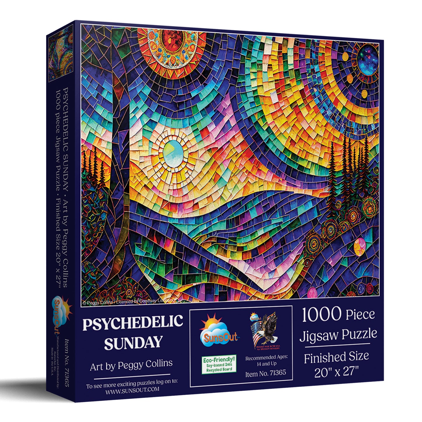 Psychedelic Sunday 1000 pc  Jigsaw Puzzle 71365