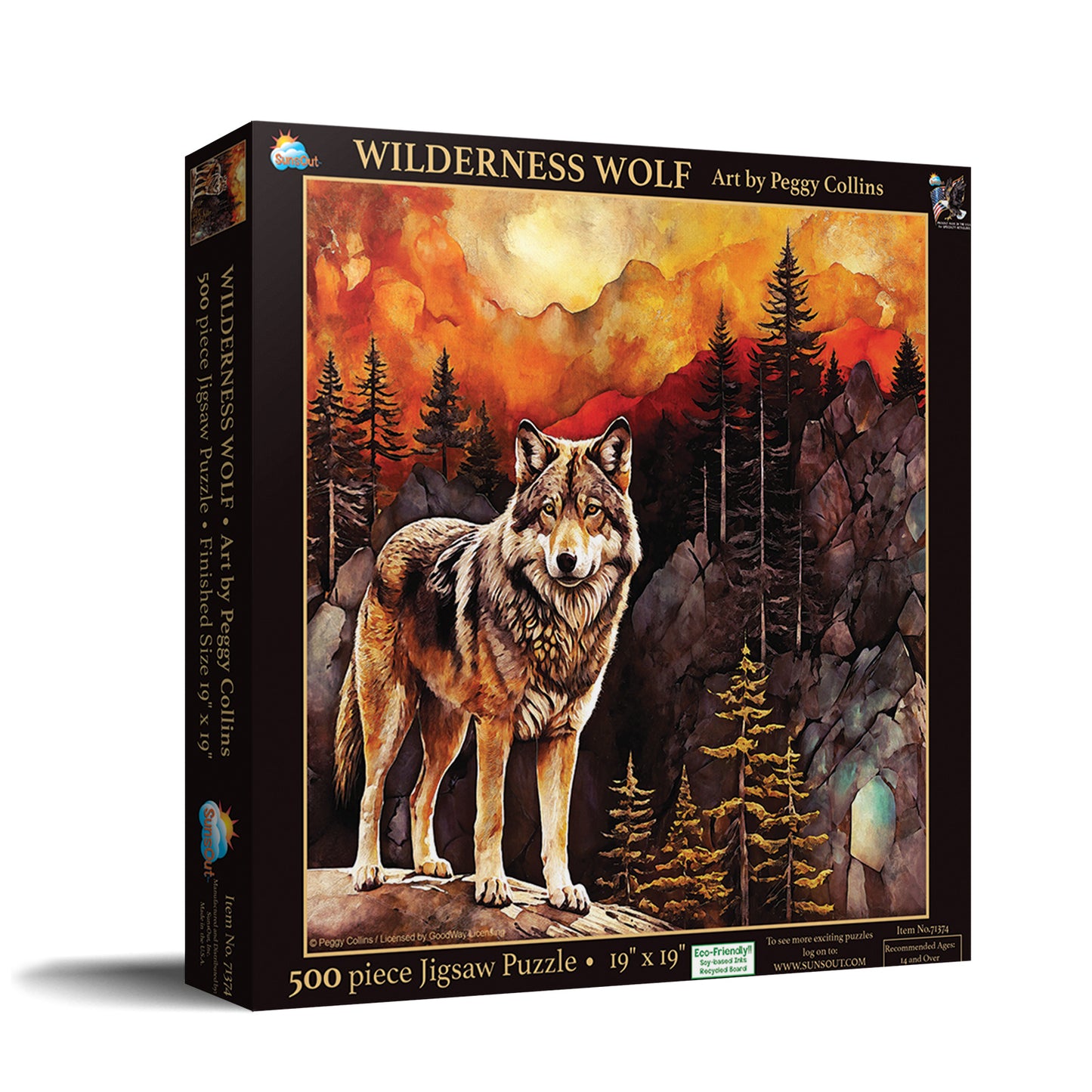 Wilderness Wolf 500 pc  Jigsaw Puzzle 71374