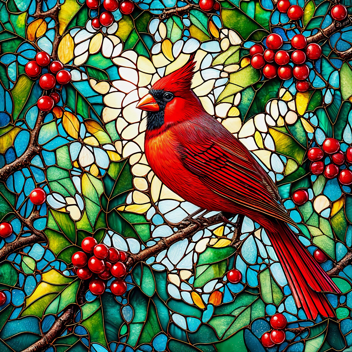 Cardinal and Holly 500 pc  Jigsaw Puzzle 71516