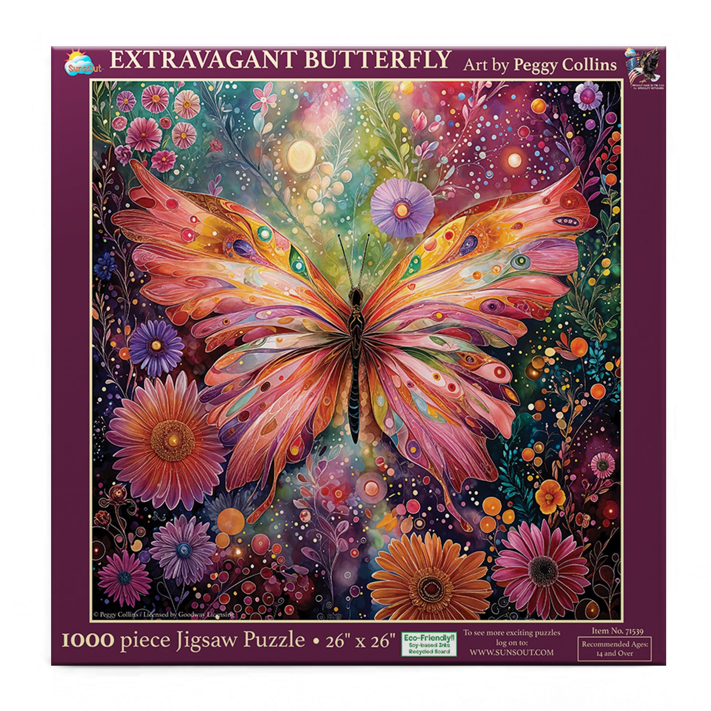 Extravagent Butterfly 1000 pc  Jigsaw Puzzle 71539