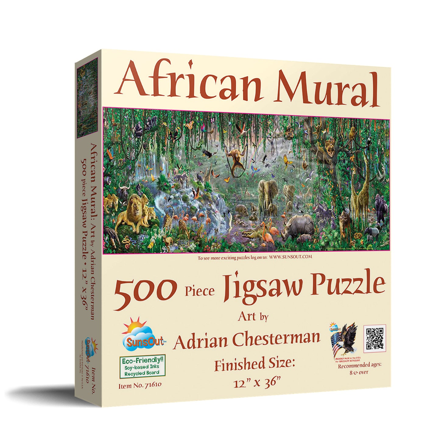 African Mural 500 pc  Jigsaw Puzzle 71610
