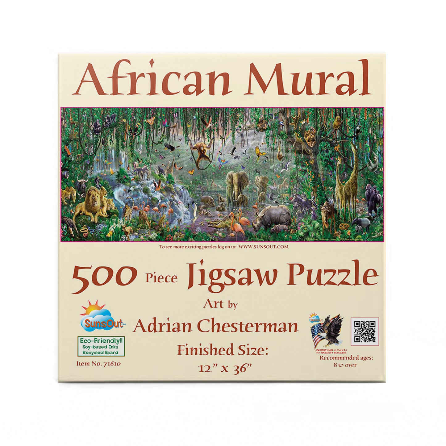 African Mural 500 pc  Jigsaw Puzzle 71610