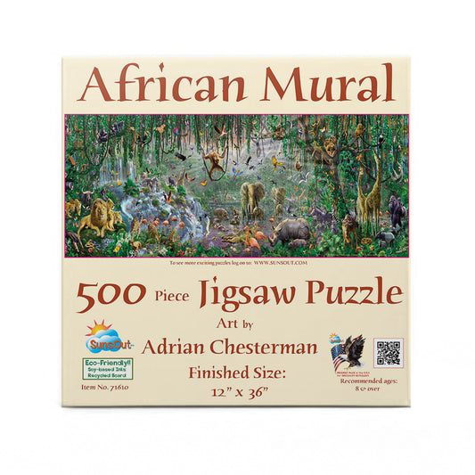 African Mural 500 pc  Jigsaw Puzzle 71610