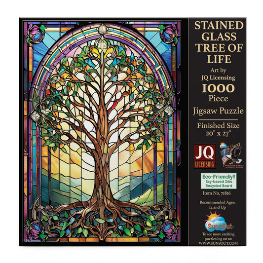 Stained Glass Tree of Life 1000 pc  Jigsaw Puzzle 71816