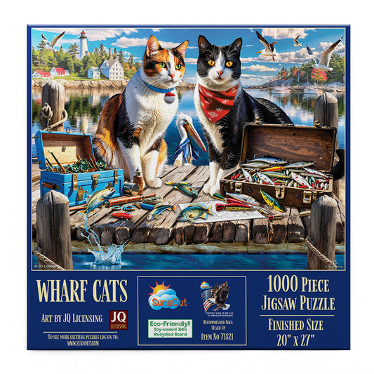 Wharf Cats 1000 pc  Jigsaw Puzzle 71821