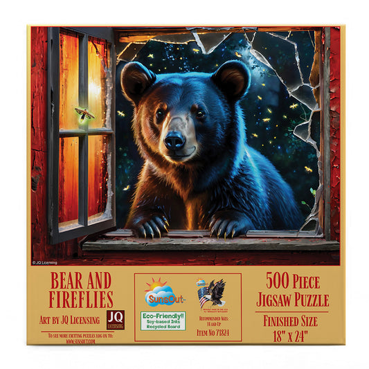 Bear and Fireflies 500 pc  Jigsaw Puzzle 71824