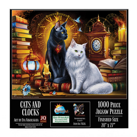 Cats and Clocks 1000 pc  Jigsaw Puzzle 71826