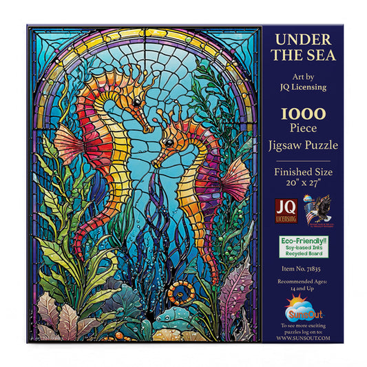 Under the Sea Stained Glass 1000 pc  Jigsaw Puzzle 71835