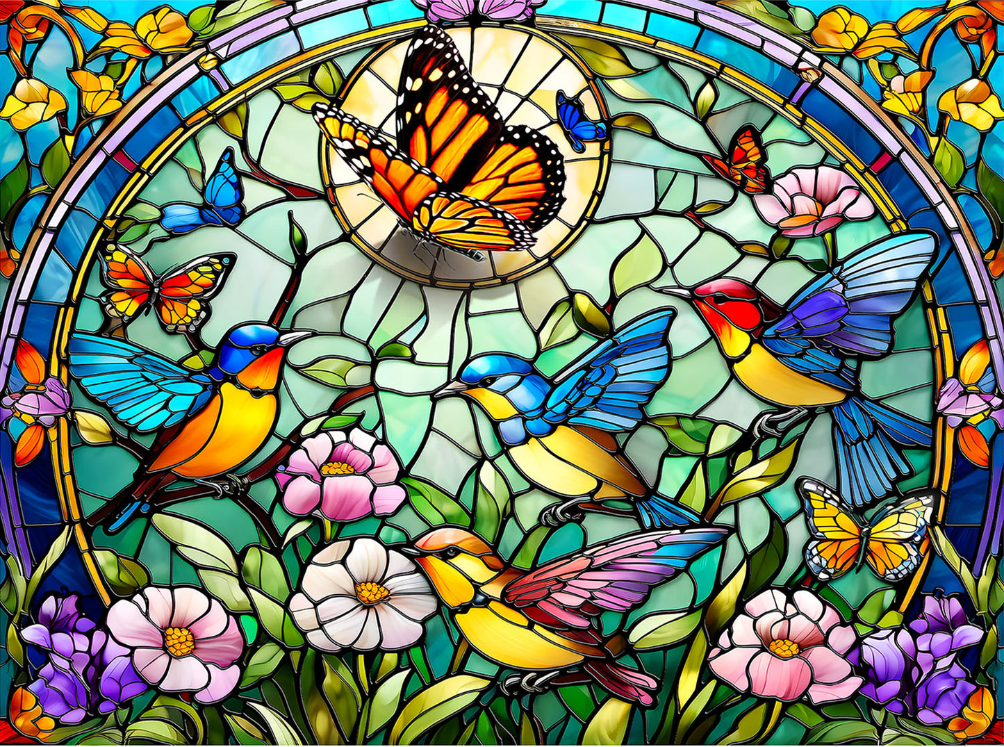 Songbirds and butterflies 1000 pc  Jigsaw Puzzle 71851