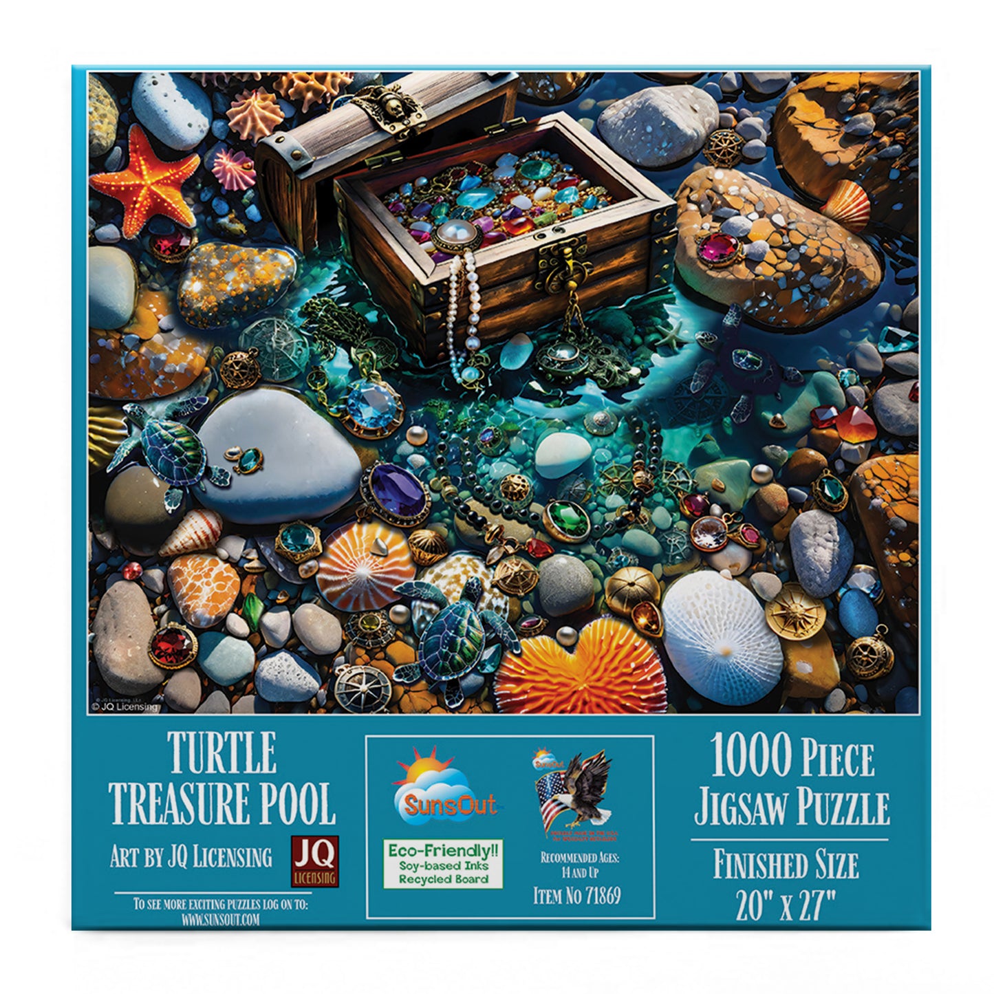 Turtle Treasure Pool 1000 pc  Jigsaw Puzzle 71869