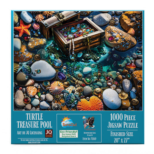 Turtle Treasure Pool 1000 pc  Jigsaw Puzzle 71869