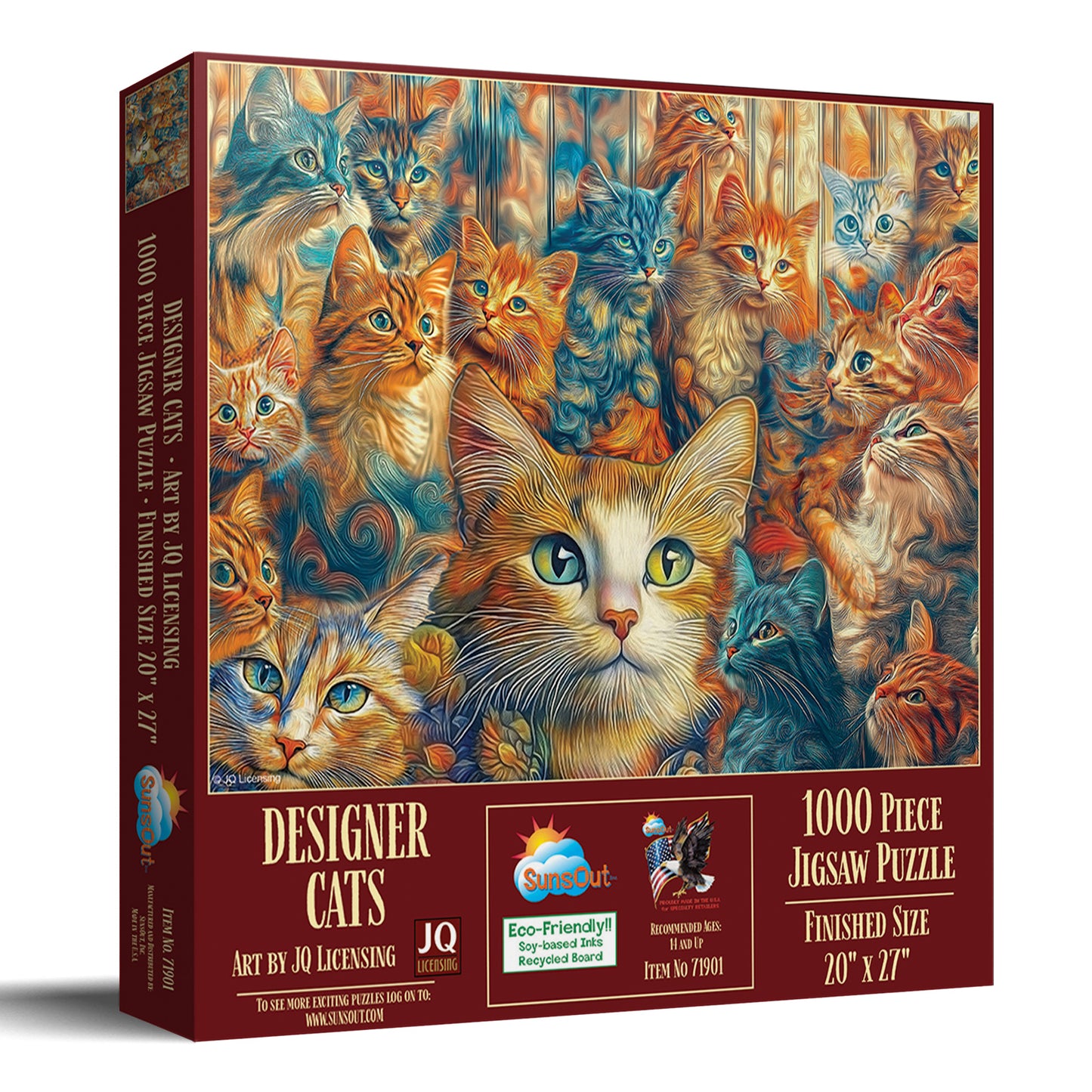 Designer Cats 1000 pc  Jigsaw Puzzle 71901