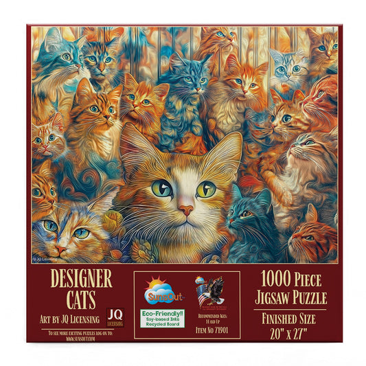 Designer Cats 1000 pc  Jigsaw Puzzle 71901