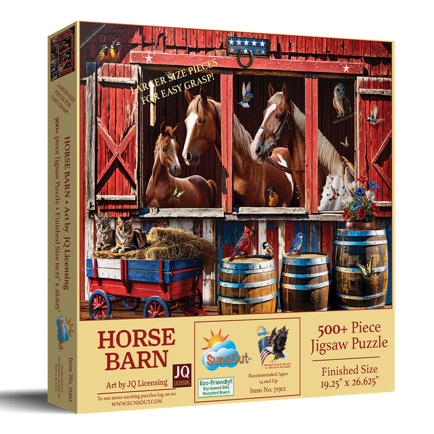 Horse Barn 500 pc Large Pieces Jigsaw Puzzle 71912