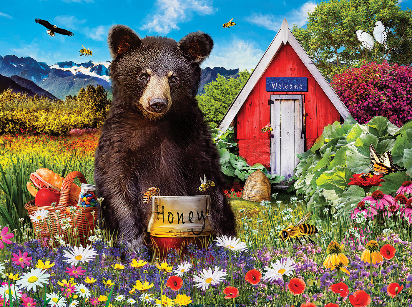 Honey in the Garden 1000 pc  Jigsaw Puzzle 72024