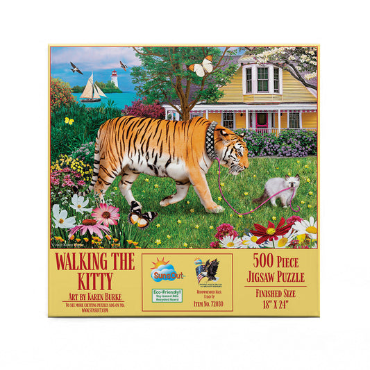 Walking the Kitty 500 pc  Jigsaw Puzzle 72030