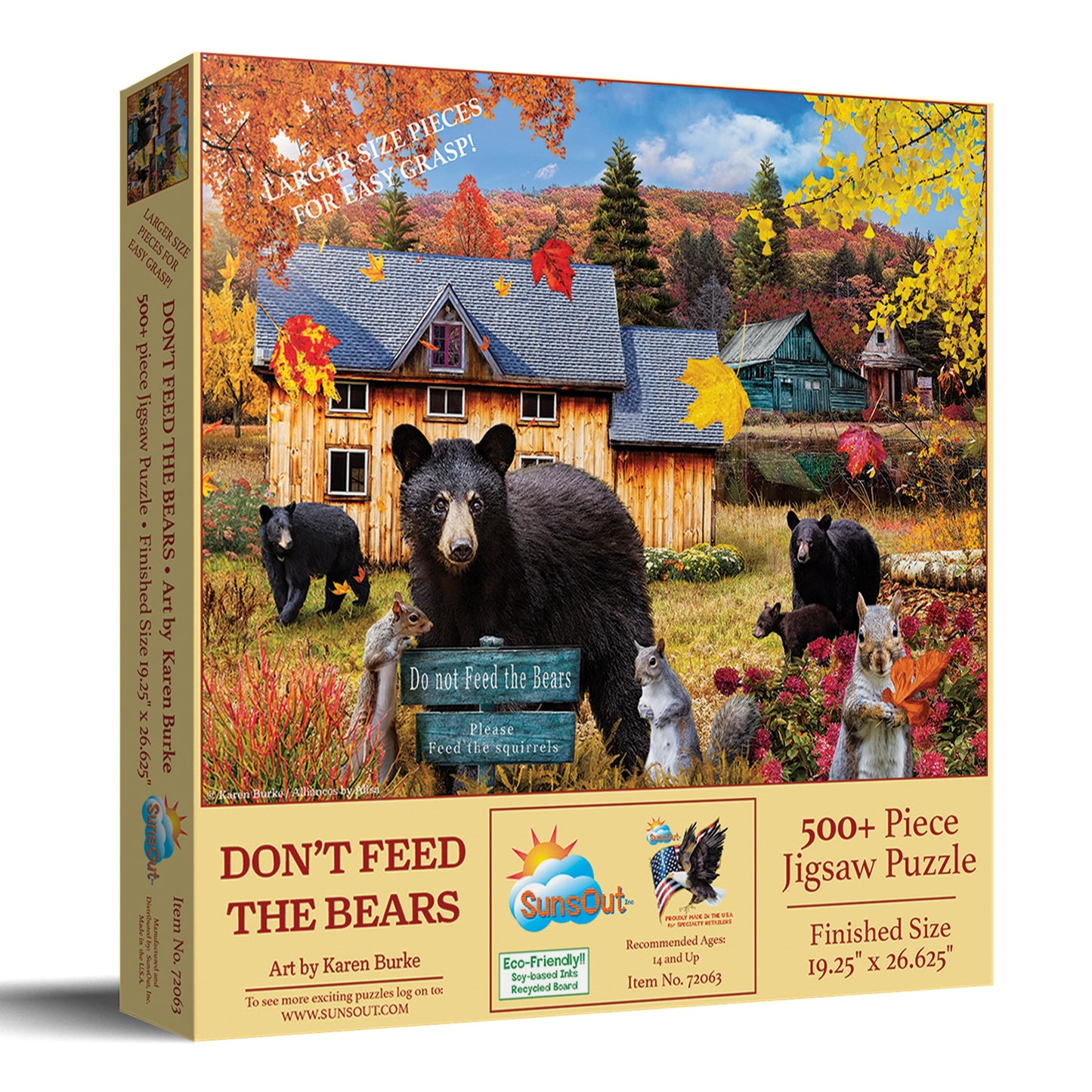 Dont Feed the Bears 500 pc Large Pieces Jigsaw Puzzle 72063